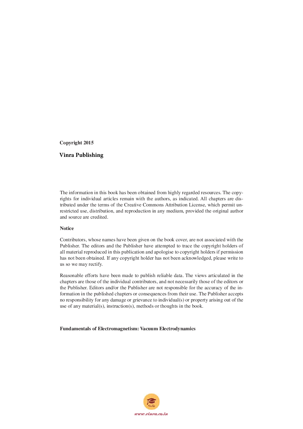 Fundamentals of Electromagnetism Vacuum Electrodynamics - Page 5