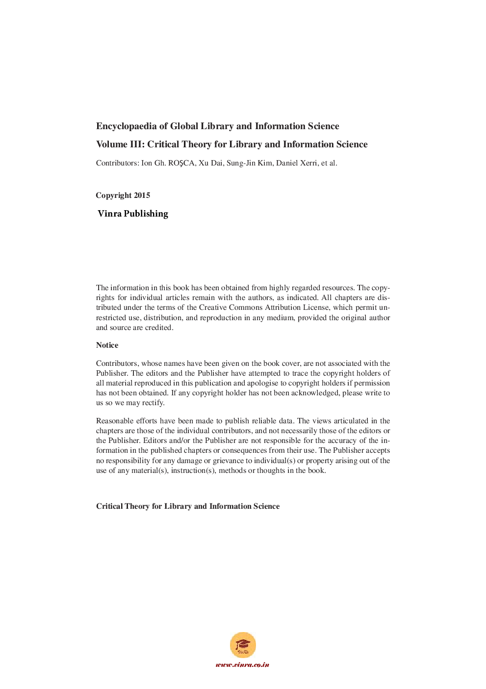 Critical Theory for Library and Information Science Vol III - Page 5