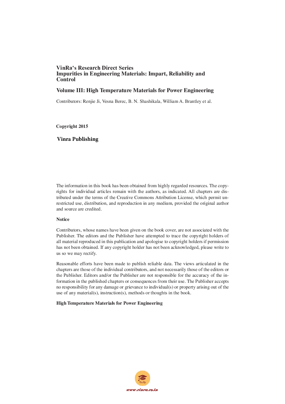 High Temperature Materials for Power Engineering Vol III - Page 5