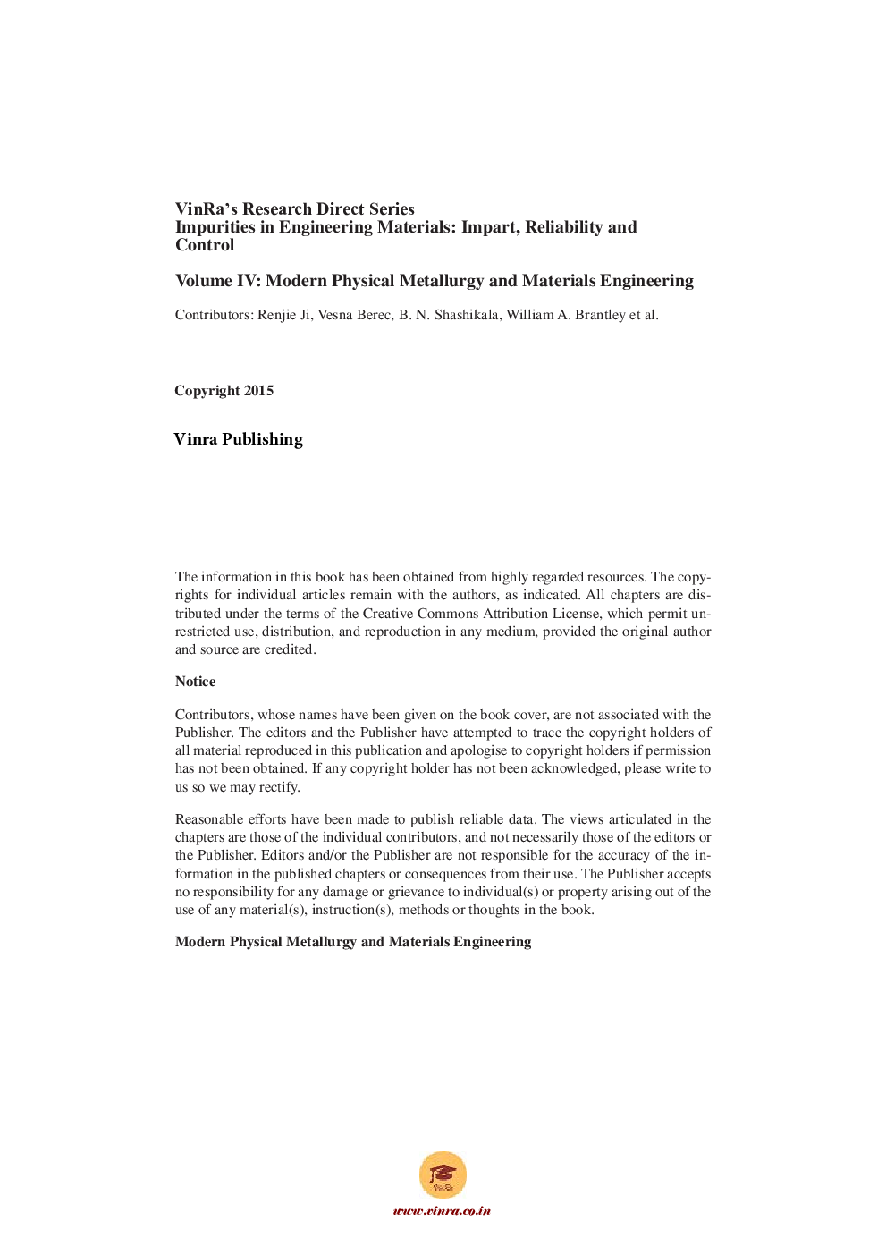 Modern Physical Metallurgy and Materials Engineering Vol IV - Page 5