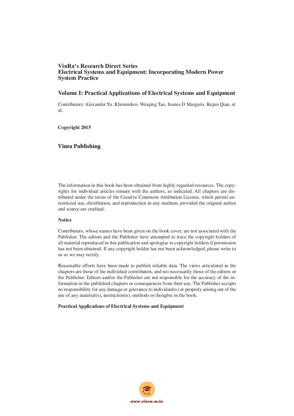 Practical Applications of Electrical Systems and Equipment Vol I - Page 5