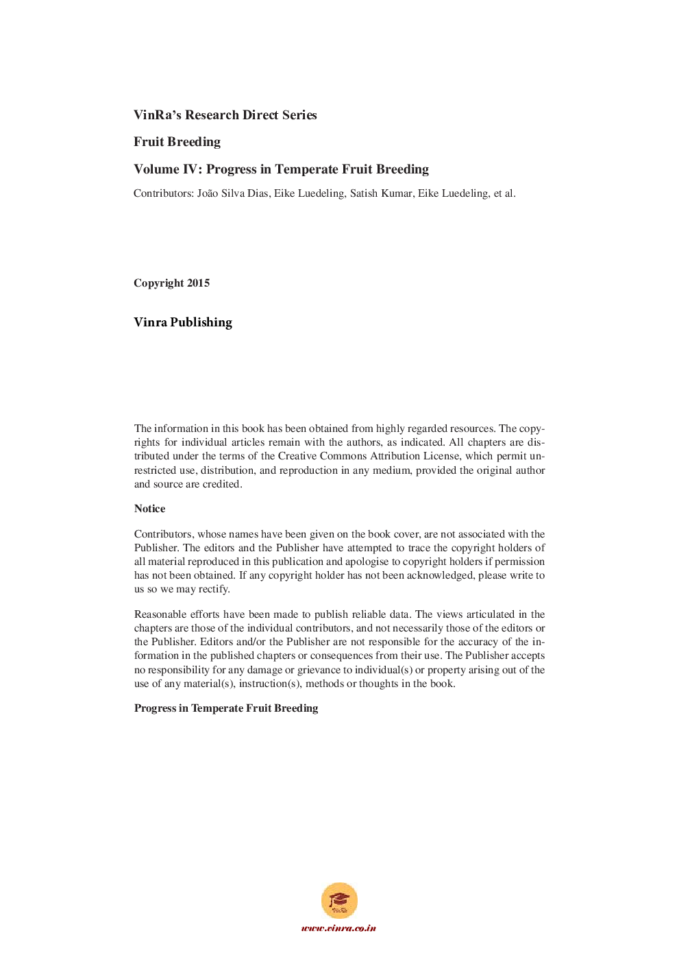 Progress in Temperate Fruit Breeding Vol IV - Page 5
