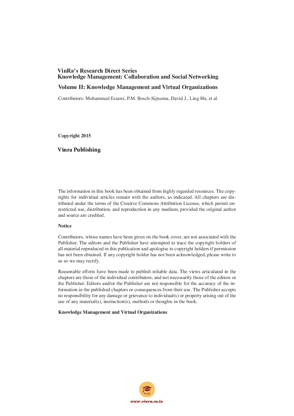 Knowledge Management and Virtual Organizations Vol II - Page 5
