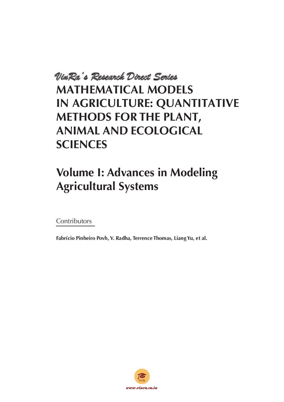Advances in Modeling Agricultural Systems Vol I - Page 4