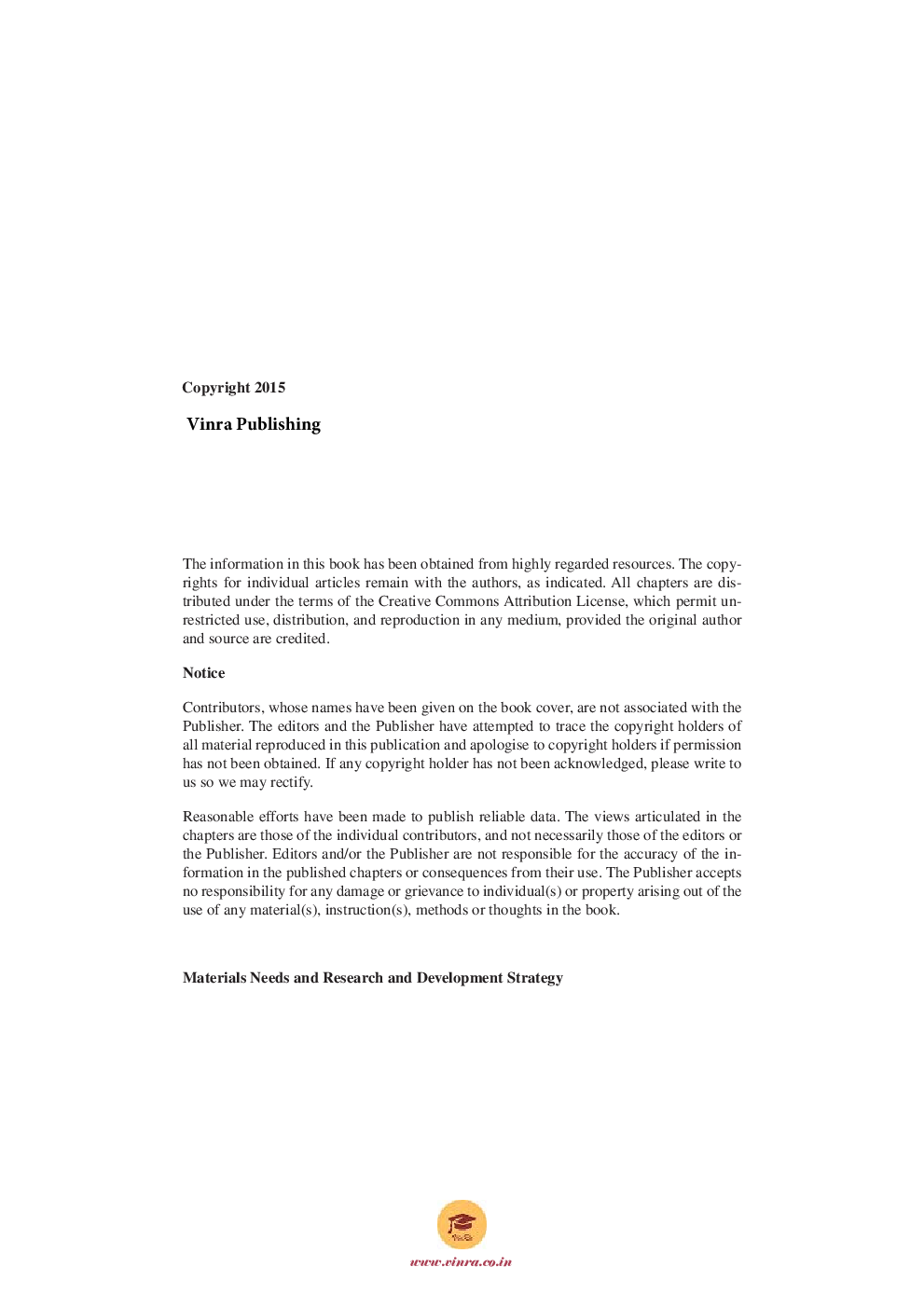 Materials Needs and Research and Development Strategy - Page 5