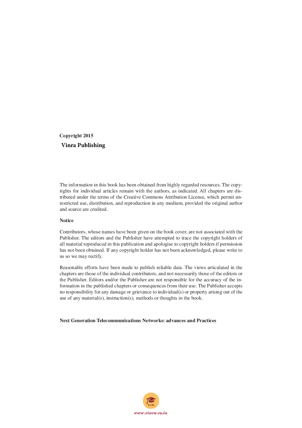 Next Generation Telecommunications Networks: advances and Practices - Page 5