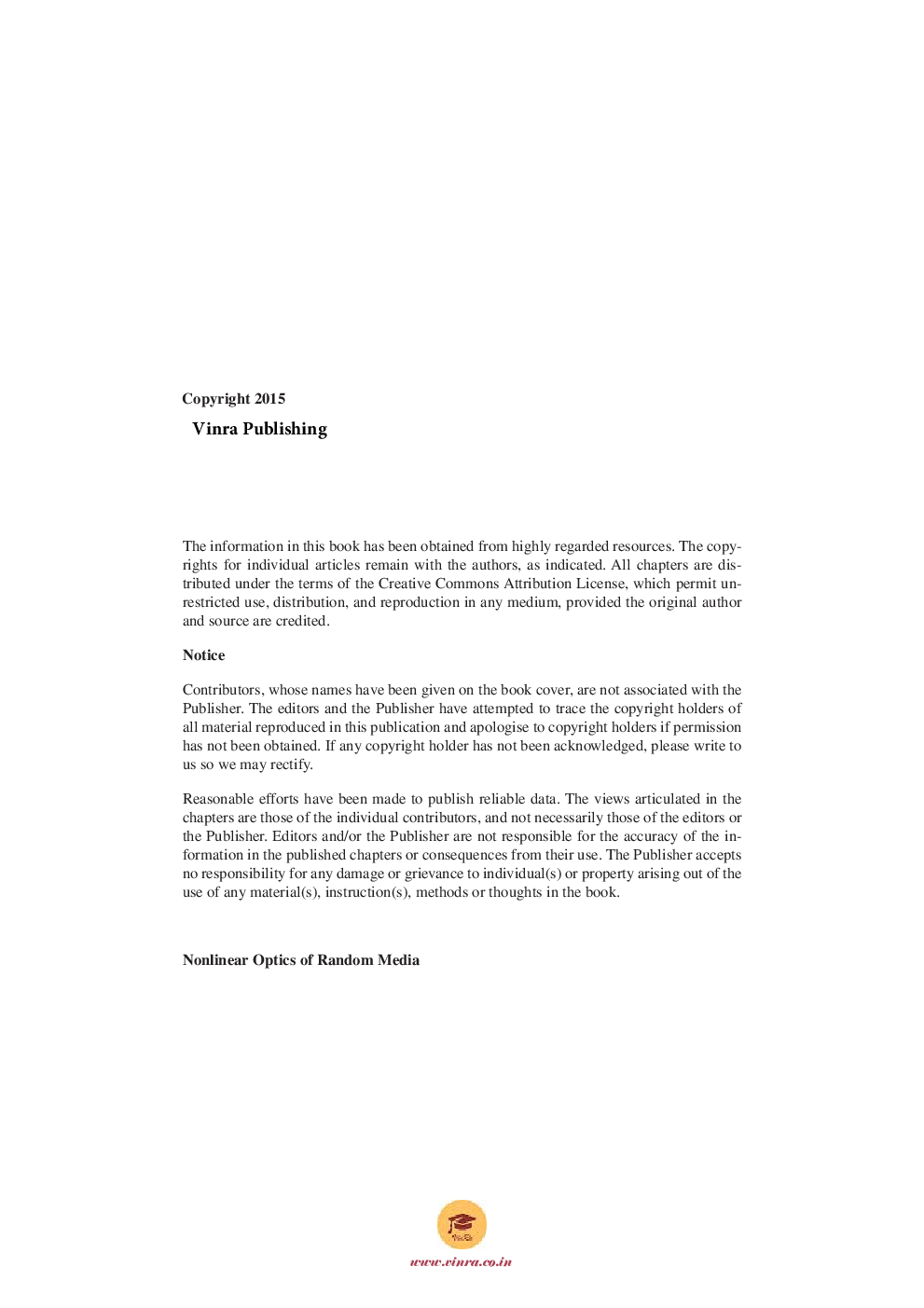 Nonlinear Optics of Random Media - Page 5