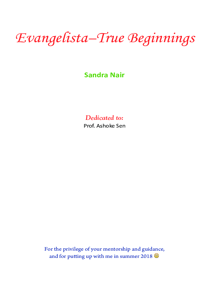 Evangelista (True Beginnings) - Page 2