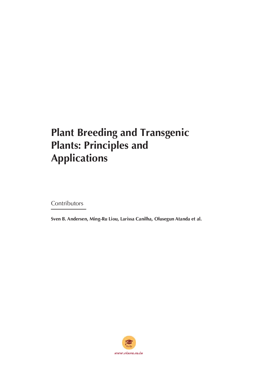 Plant Breeding and Transgenic Plants: Principles and Applications - Page 4