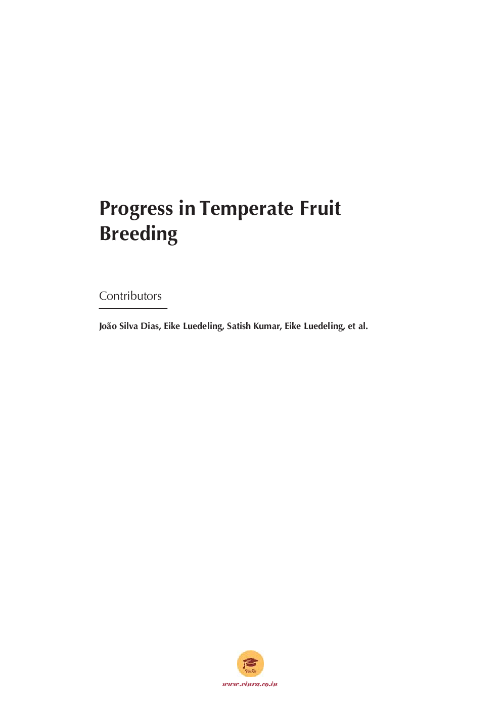 Progress in Temperate Fruit Breeding - Page 4