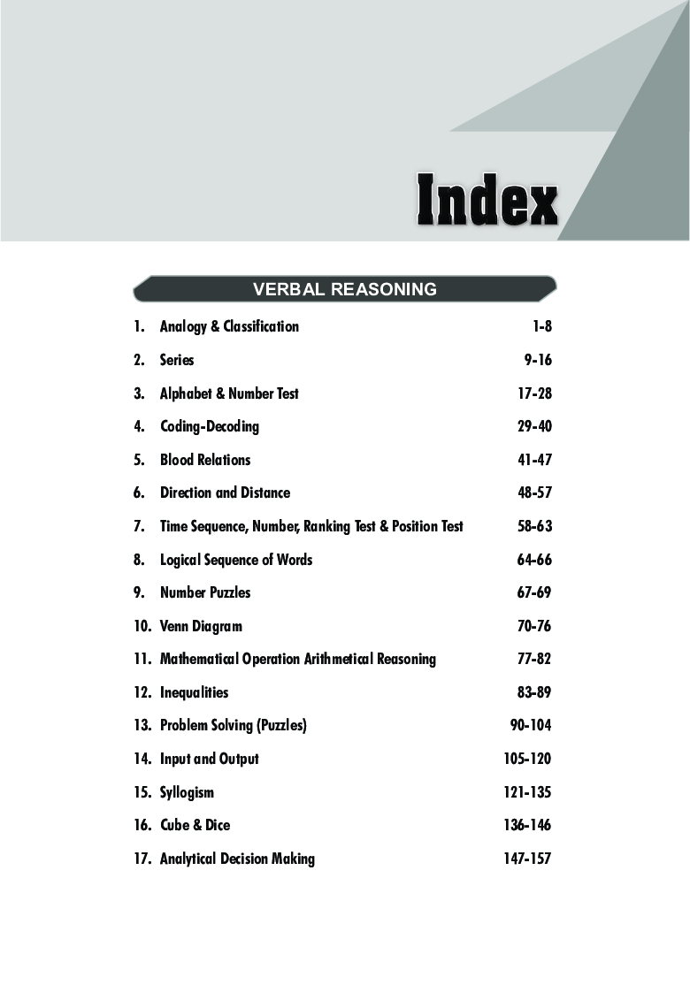 Shortcuts In Reasoning (Verbal, Non-Verbal, Analytical & Critical) For Competitive Exams 2nd Edition - Page 4