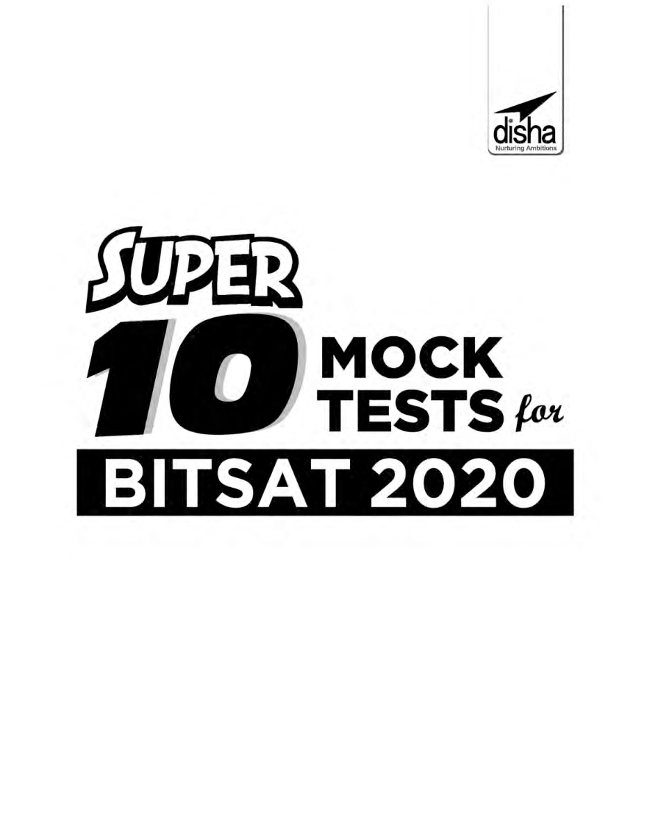 Super 10 Mock Tests For BITSAT 2020 - Page 2