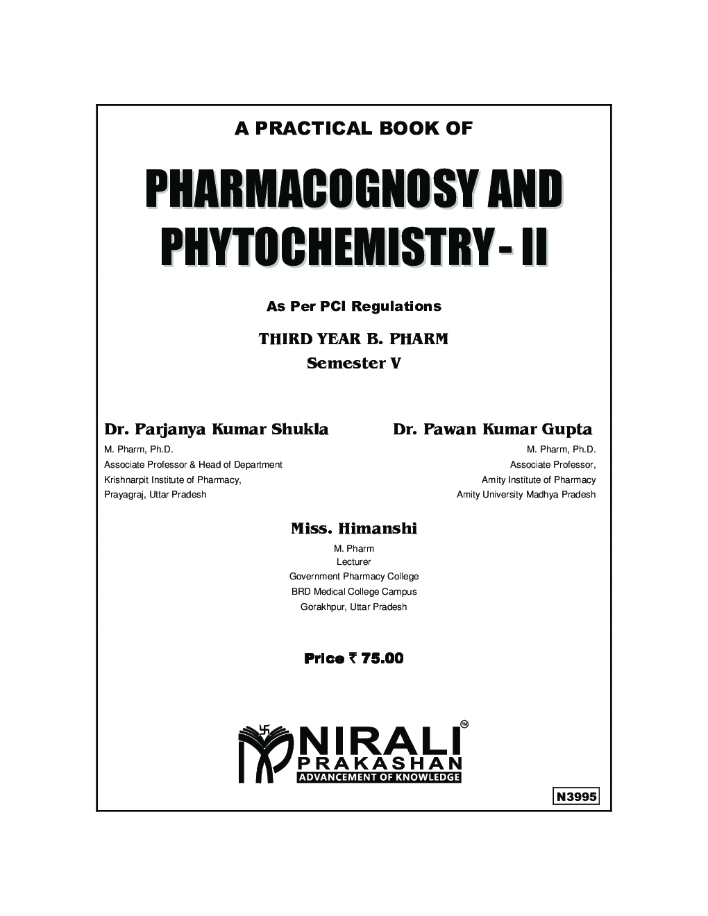 A Practical Book Of Pharmacognosy And Phytochemistry II - Page 2