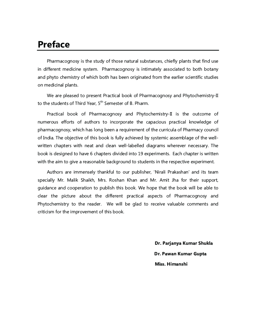 A Practical Book Of Pharmacognosy And Phytochemistry II - Page 4