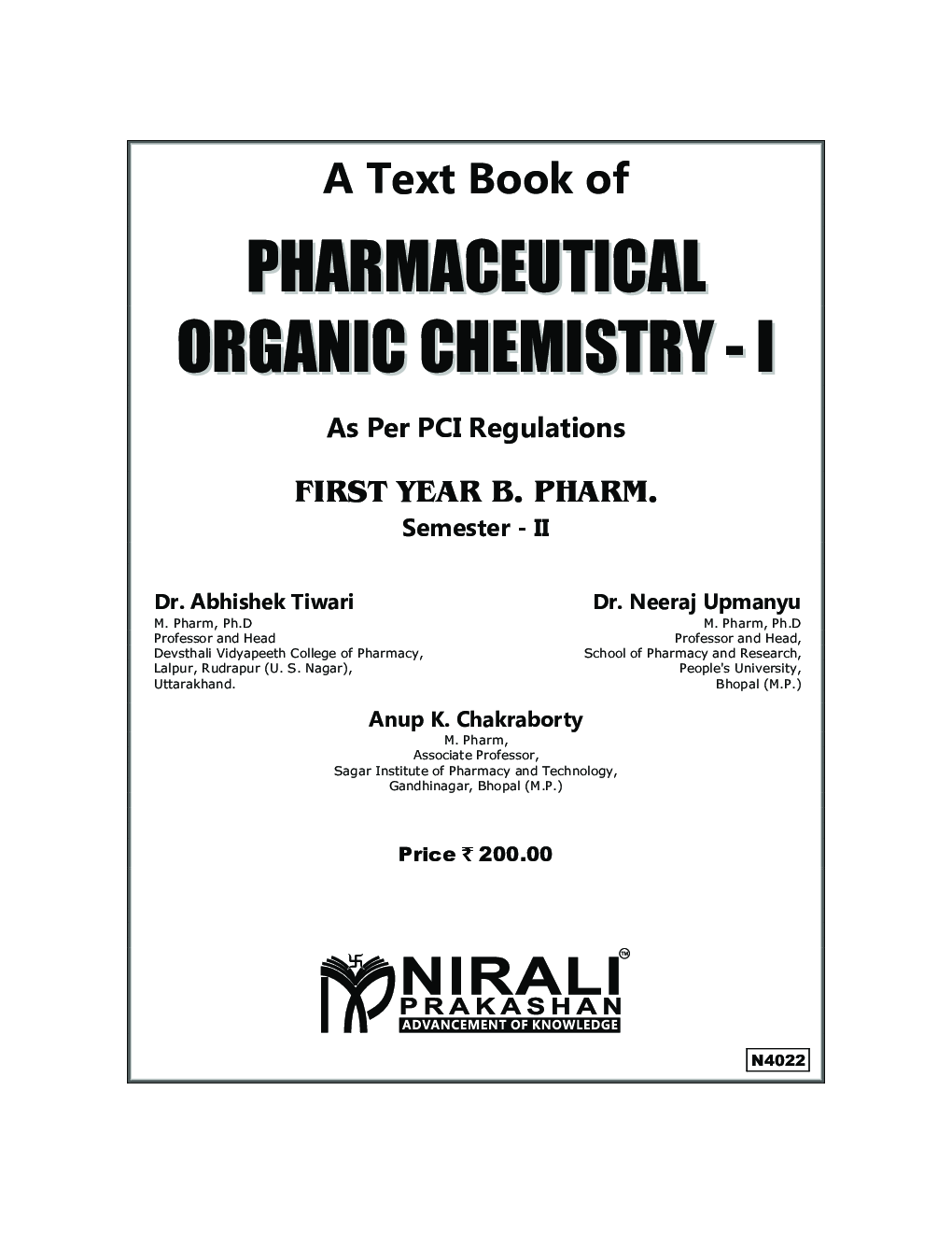 Pharmaceutical Organic Chemistry I - Page 2