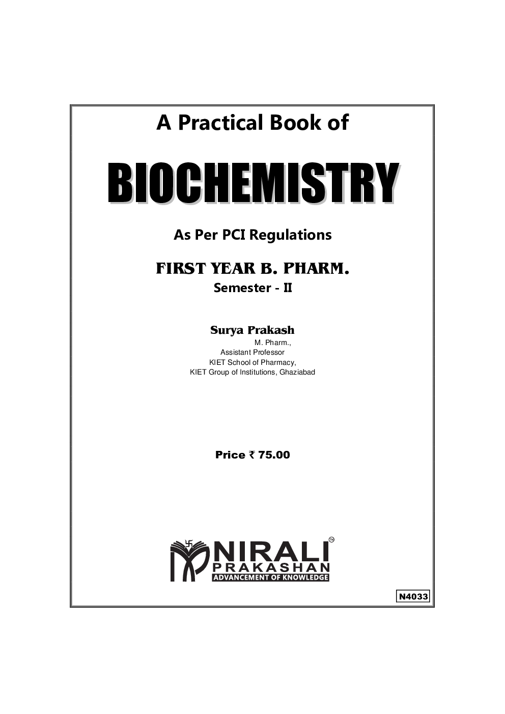 A Practical Book Of Biochemistry - Page 2