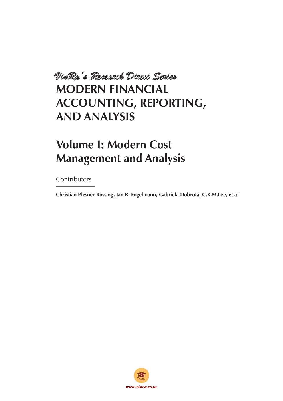 Modern Cost Management and Analysis Vol I - Page 4