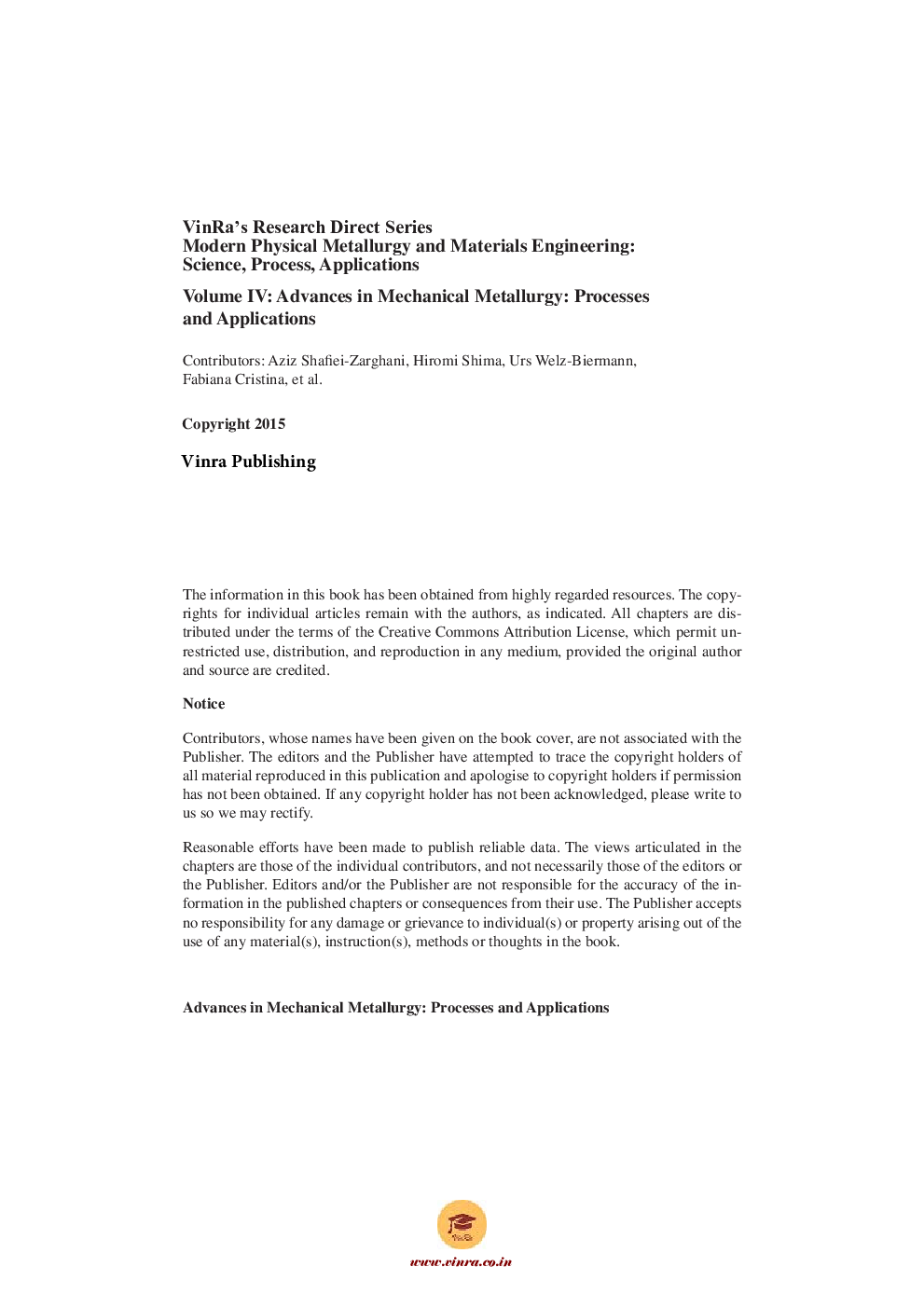 Advances in Mechanical Metallurgy Processes and Applications Vol IV - Page 5