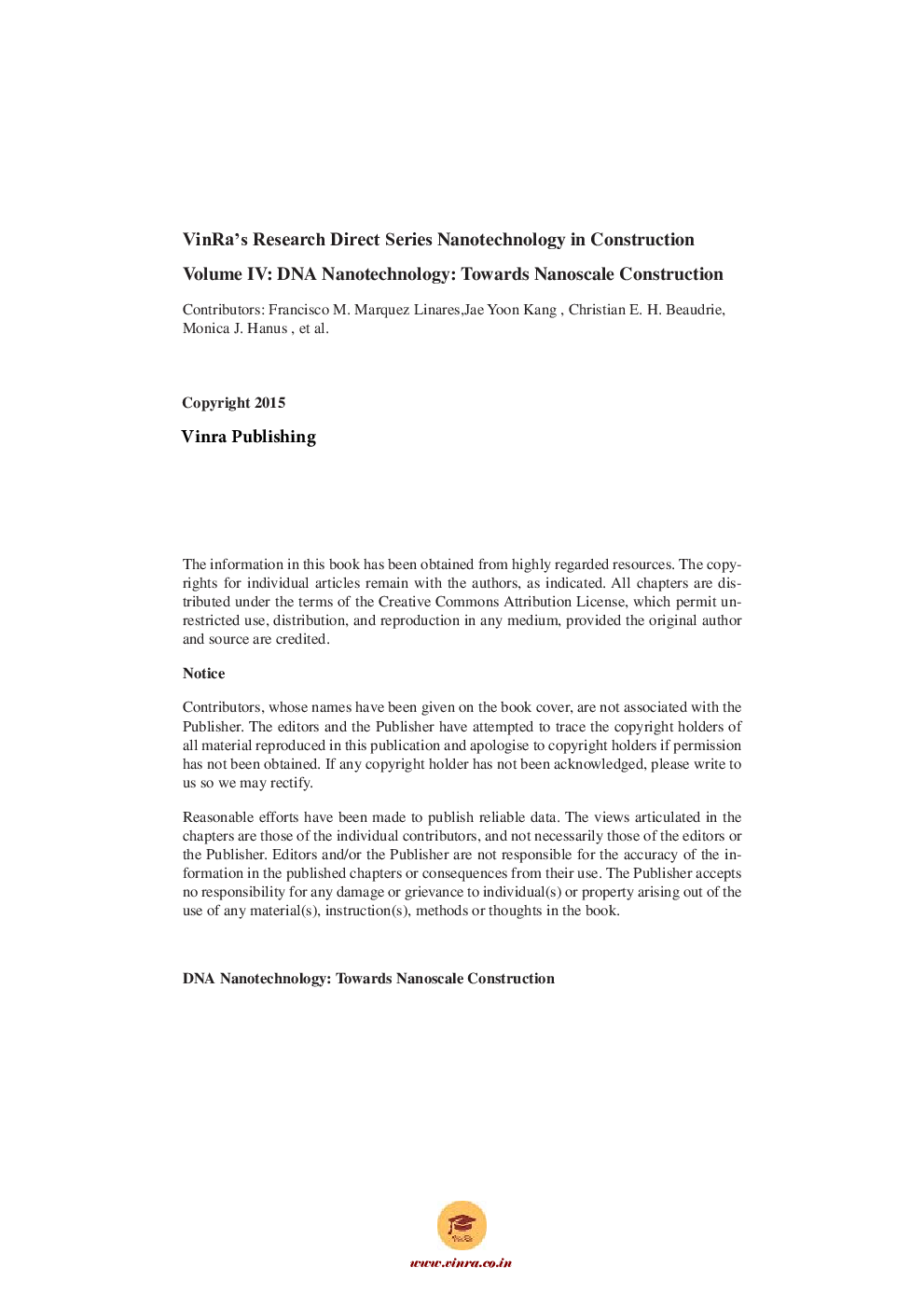 DNA Nanotechnology Towards Nanoscale Construction Vol IV - Page 5