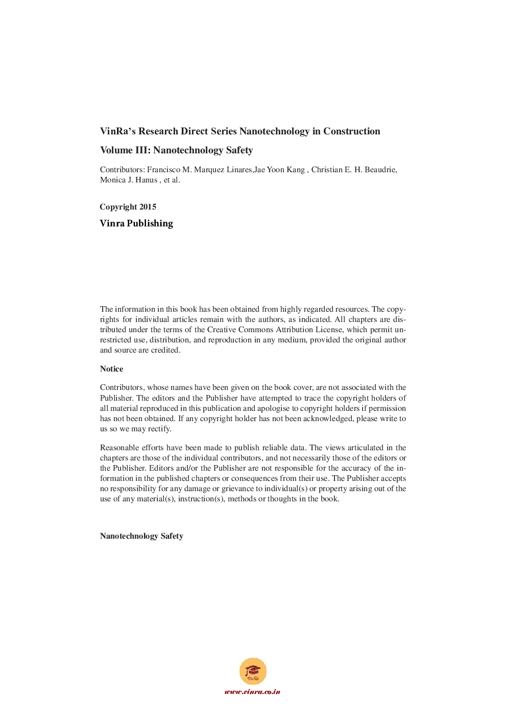 Nanotechnology Safety Vol III - Page 5