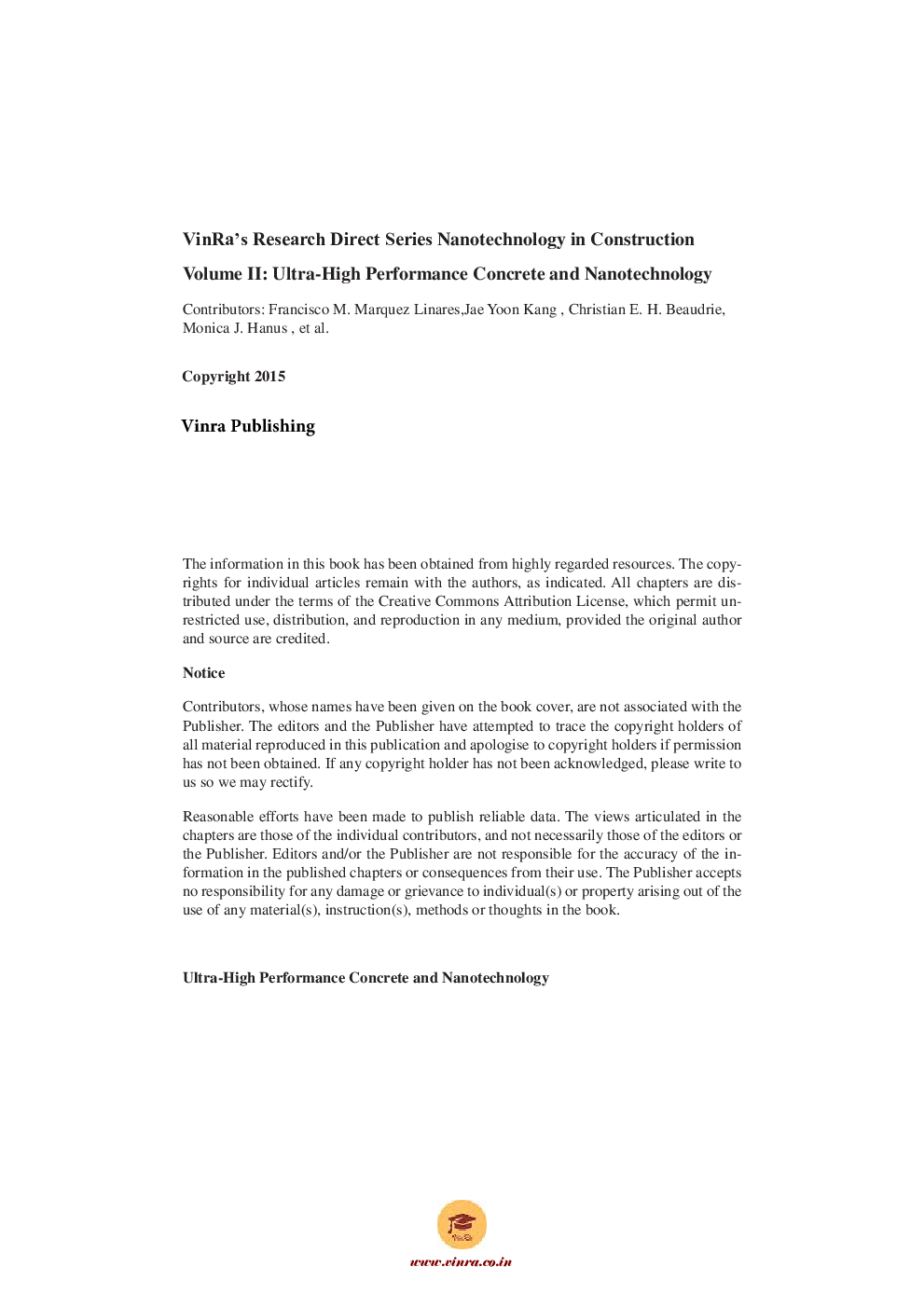 Ultra-High Performance Concrete and Nanotechnology Vol II - Page 5