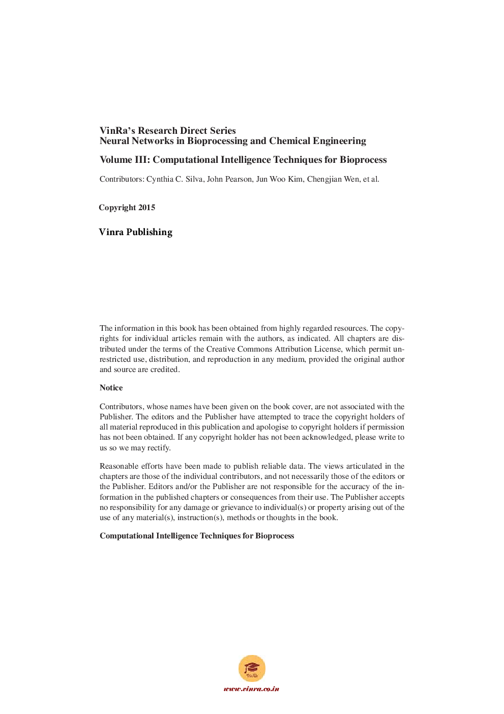Computational Intelligence Techniques for Bioprocess Vol III - Page 5