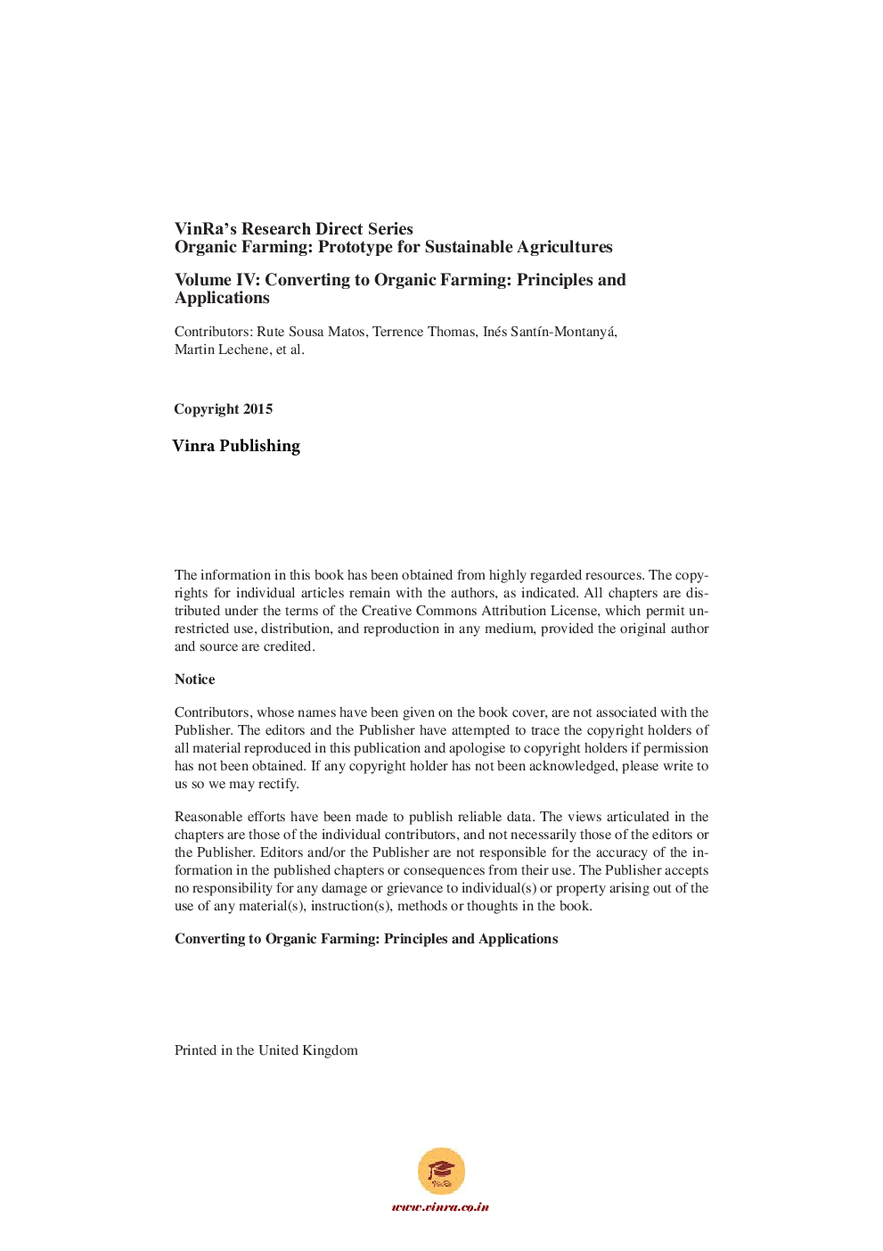 Converting to Organic Farming Principles and Applications Vol IV - Page 5