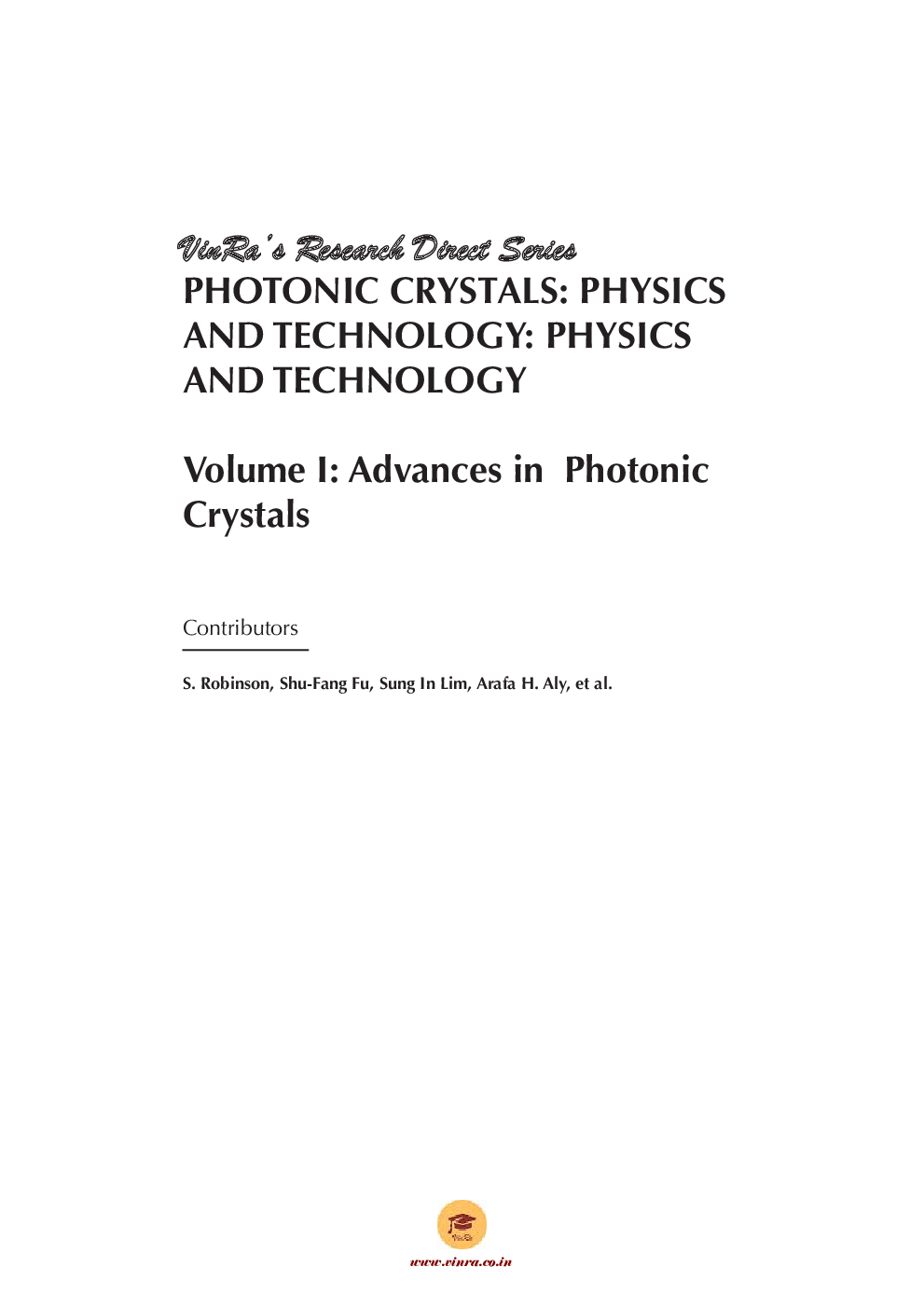 Advances in Photonic Crystals Vol I - Page 4