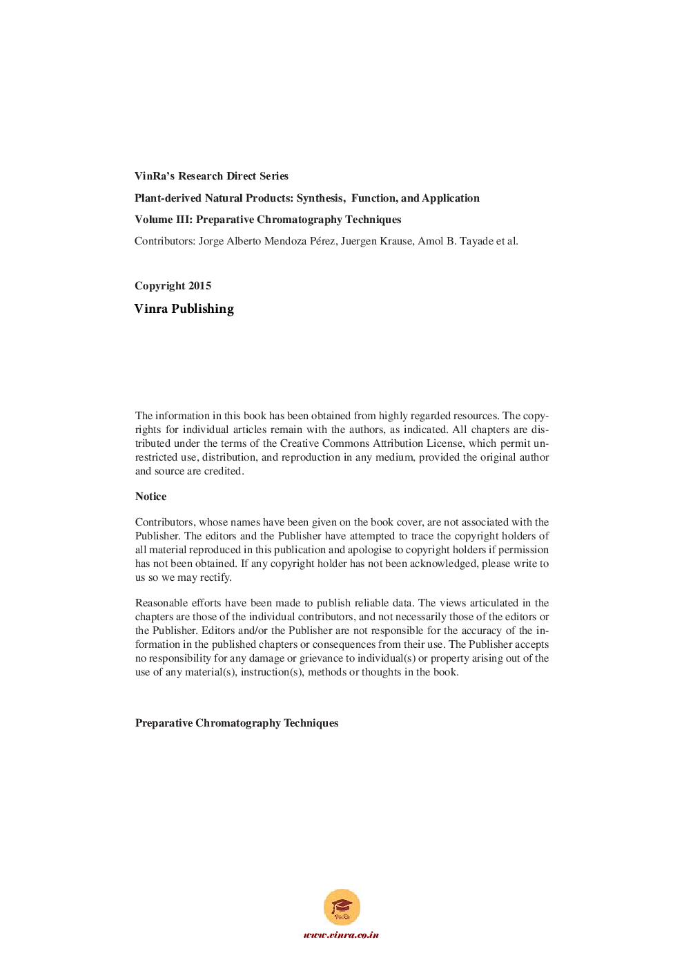 Preparative Chromatography Techniques Vol III - Page 5