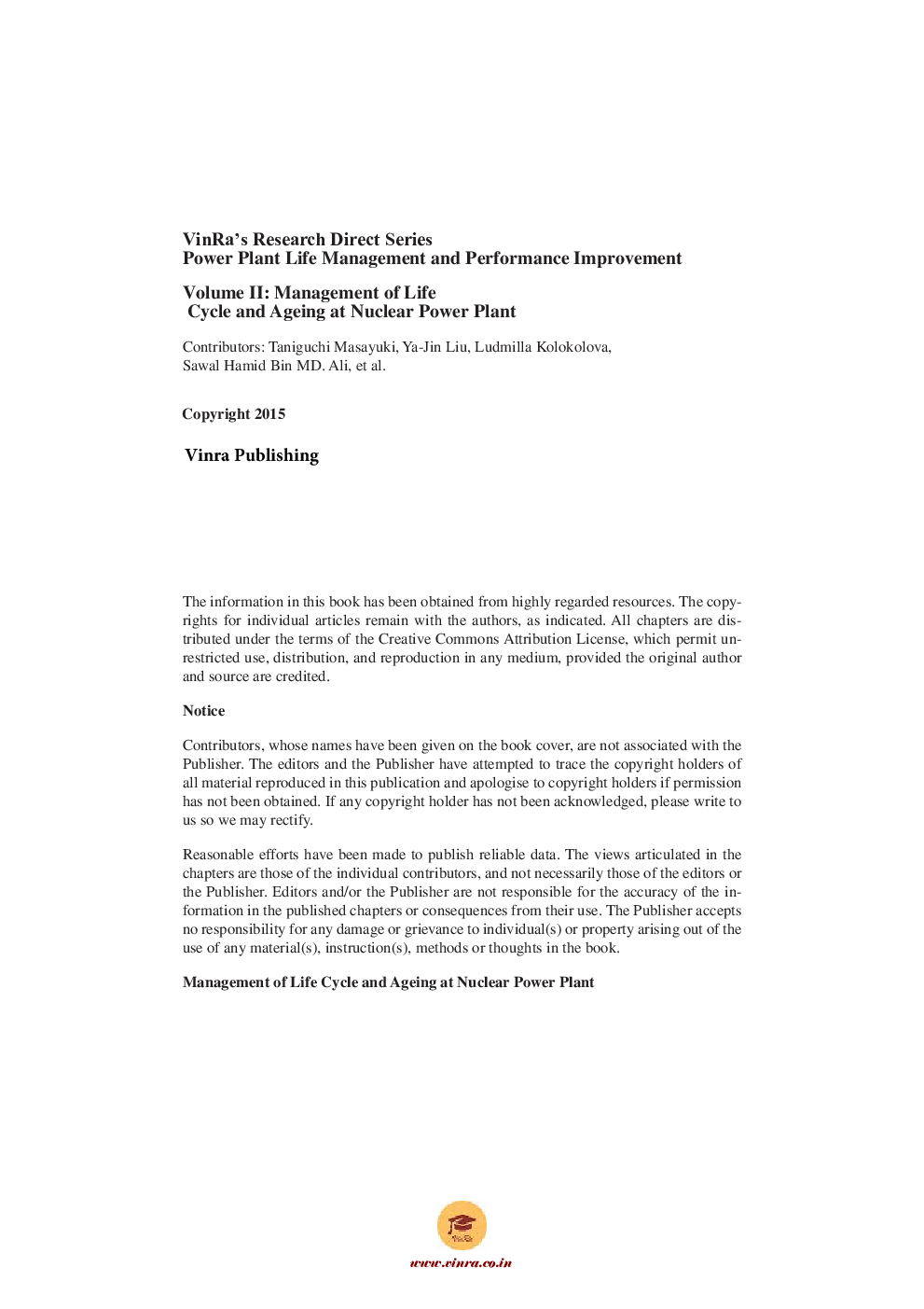 Management of Life Cycle and Ageing at Nuclear Power Plant Vol II - Page 5
