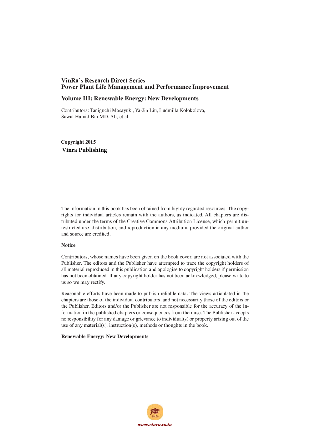 Renewable Energy New Developments Vol III - Page 5