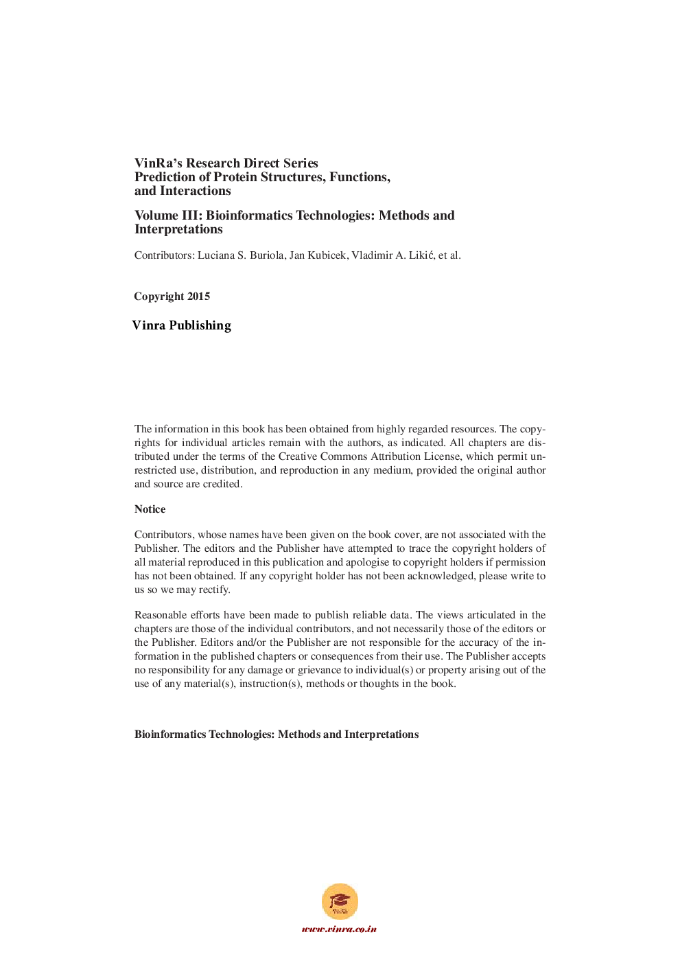 Bioinformatics Technologies Methods and Interpretations Vol III - Page 5