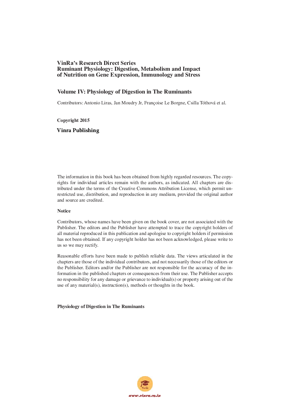 Physiology of Digestion in The Ruminants Vol IV - Page 5