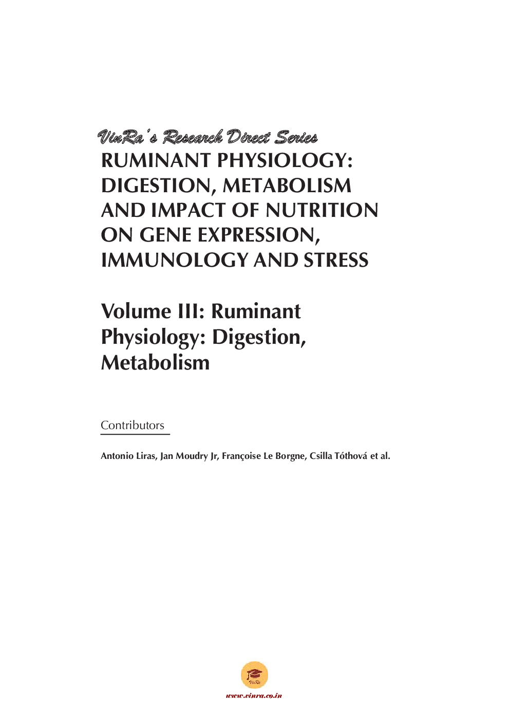 Ruminant Physiology Digestion, Metabolism Vol III - Page 4