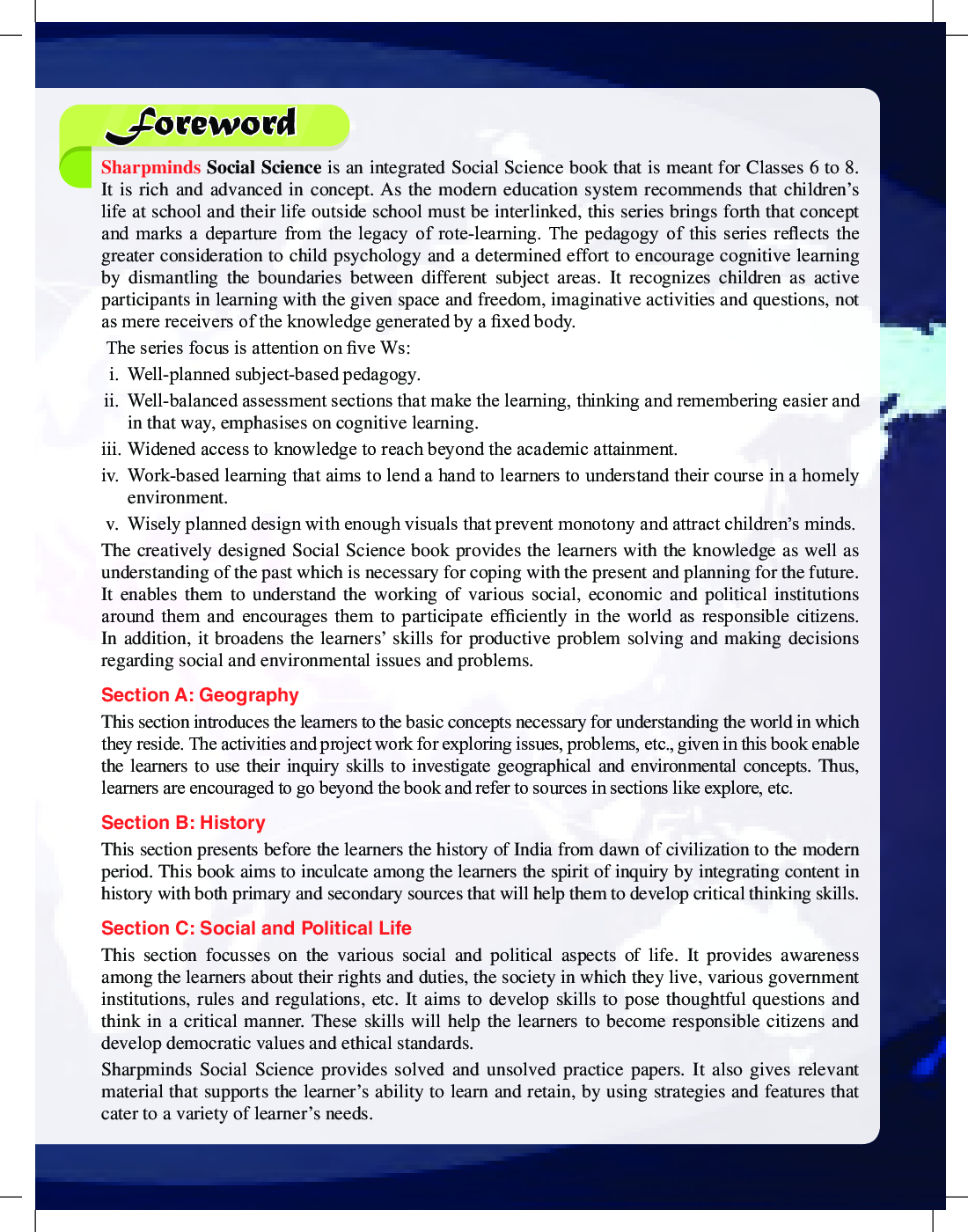 Sharpminds NCERT Companion Social Science For Class-8 - Page 4