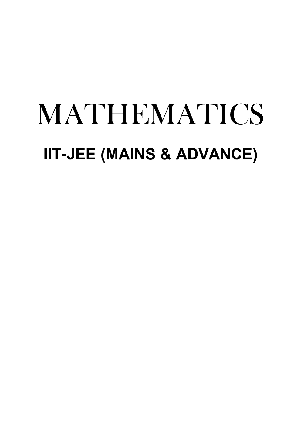 Study Package of Mathematics For IIT-JEE (Main & Advanced) - Page 2