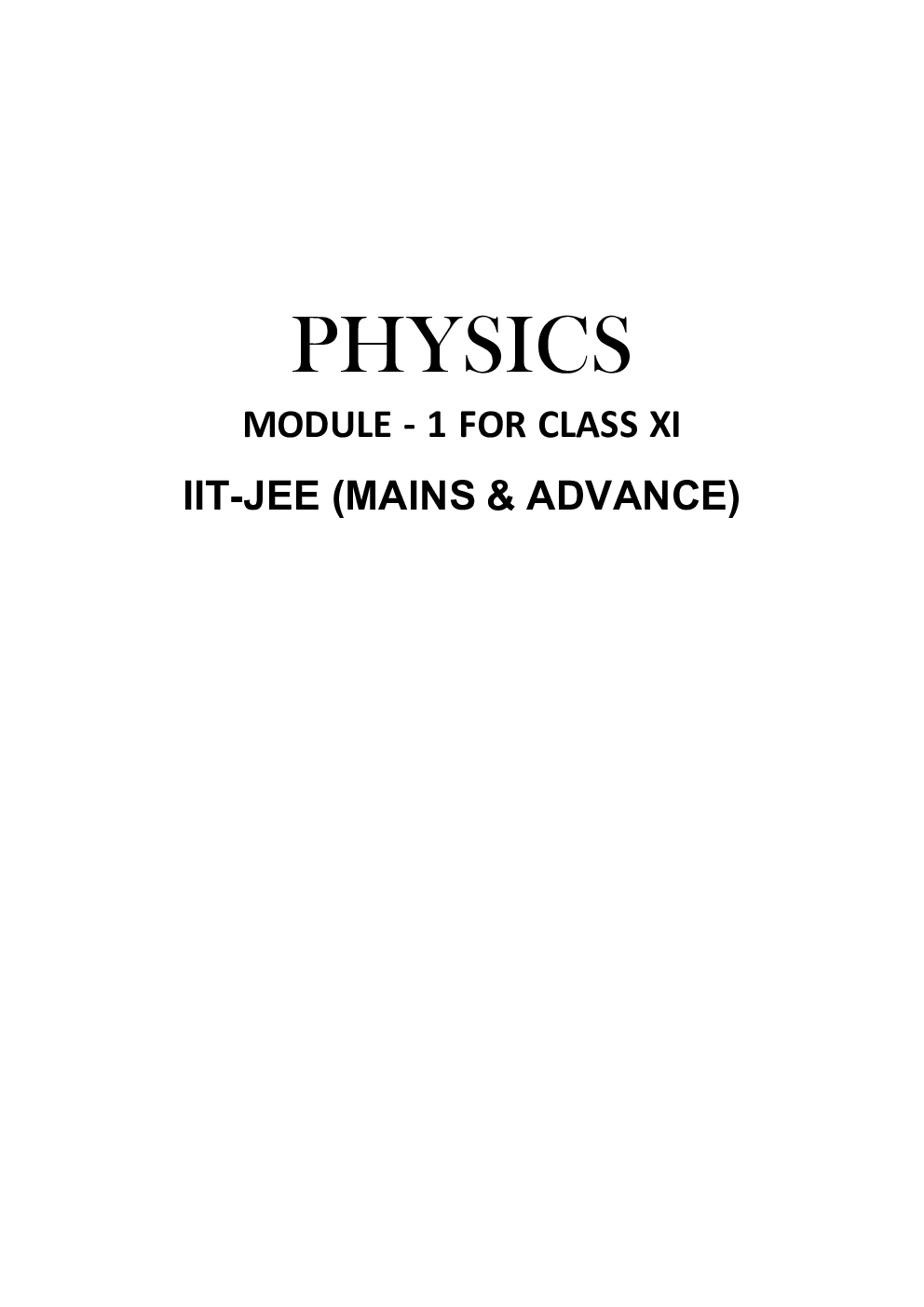 Study Package of Physics For IIT-JEE (Main & Advanced) - Page 4