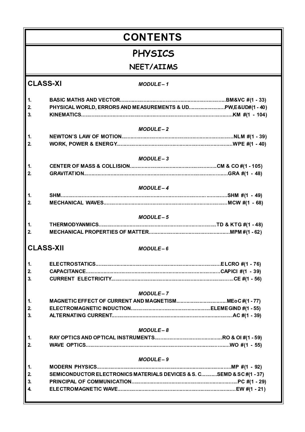 Study Package of Physics For NEET/AIIMS - Page 3