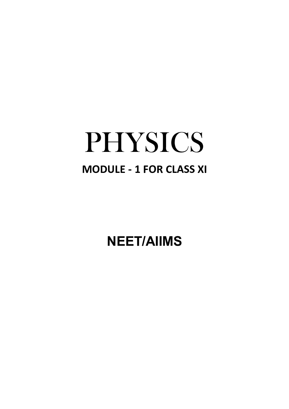 Study Package of Physics For NEET/AIIMS - Page 4