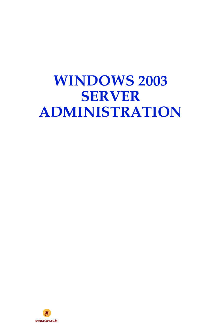 Computer Science Windows 2003 Server Administration - Page 2