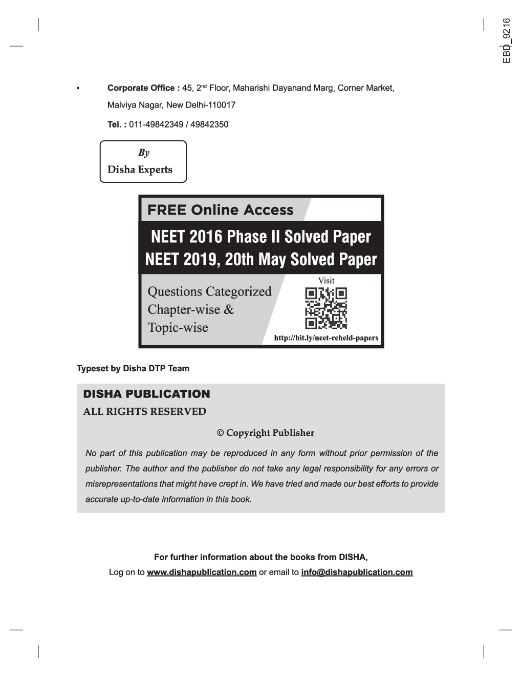 32 Years NEET Chapter-Wise & Topic-Wise Solved Papers Biology (2019 - 1988) 14th Edition - Page 3