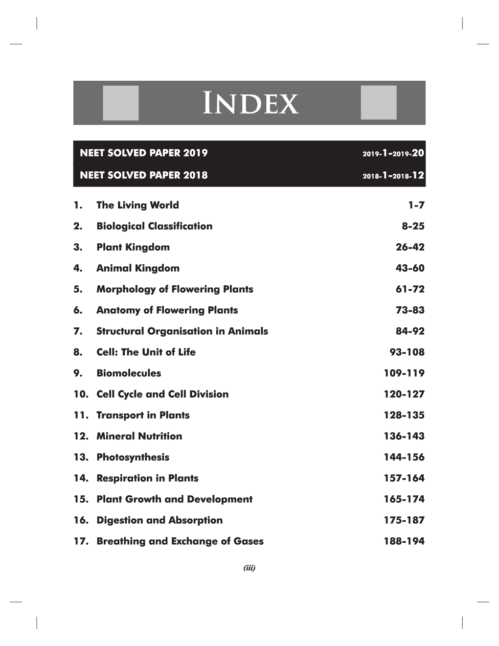 32 Years NEET Chapter-Wise & Topic-Wise Solved Papers Biology (2019 - 1988) 14th Edition - Page 4