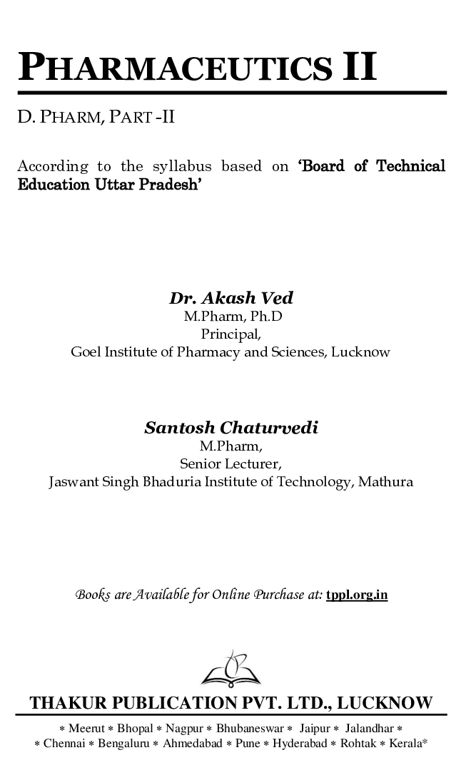Pharmaceutics - II - Page 2