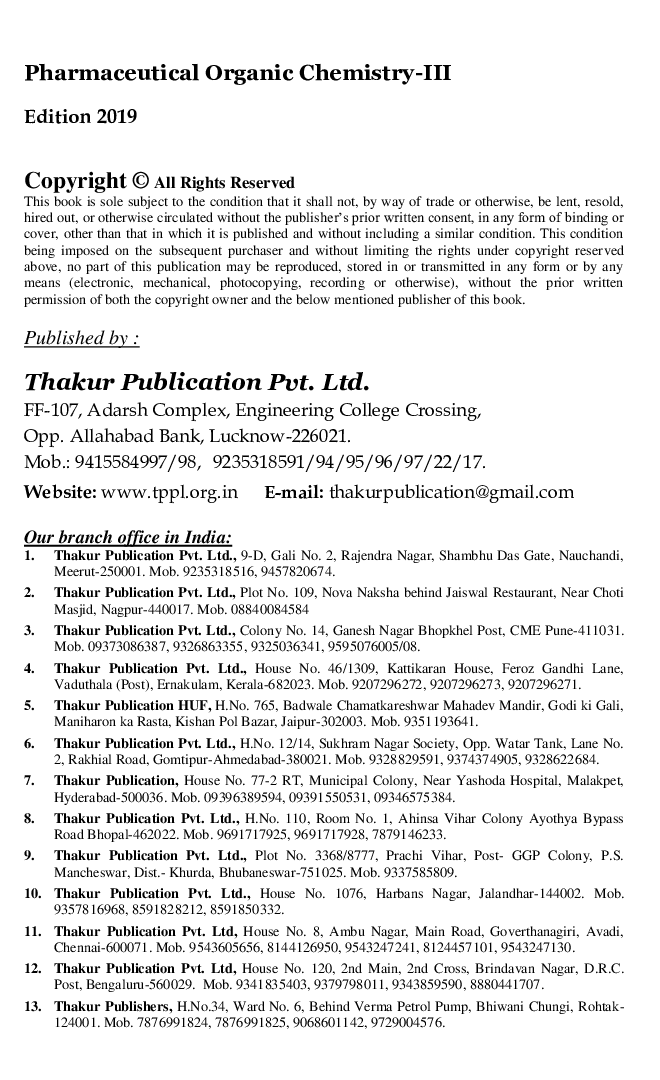 Pharmaceutical Organic Chemistry - III - Page 3