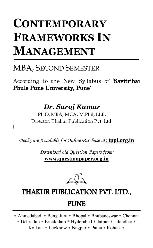 Contemporary Frameworks In Management - Page 2