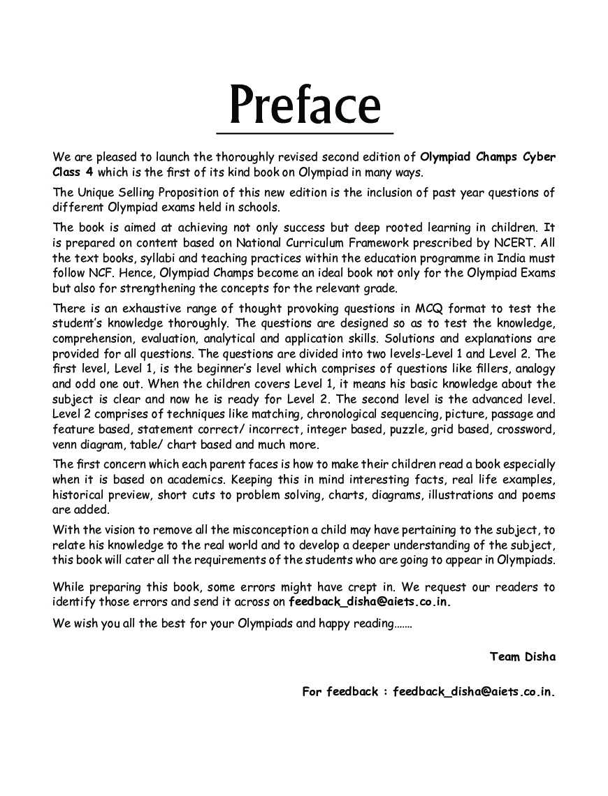 Olympiad Champs Cyber Class 4 With Past Olympiad Questions 2nd Edition - Page 4