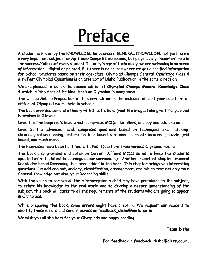 Olympiad Champs General Knowledge Class 4 With Past Olympiad Questions 2nd Edition - Page 4