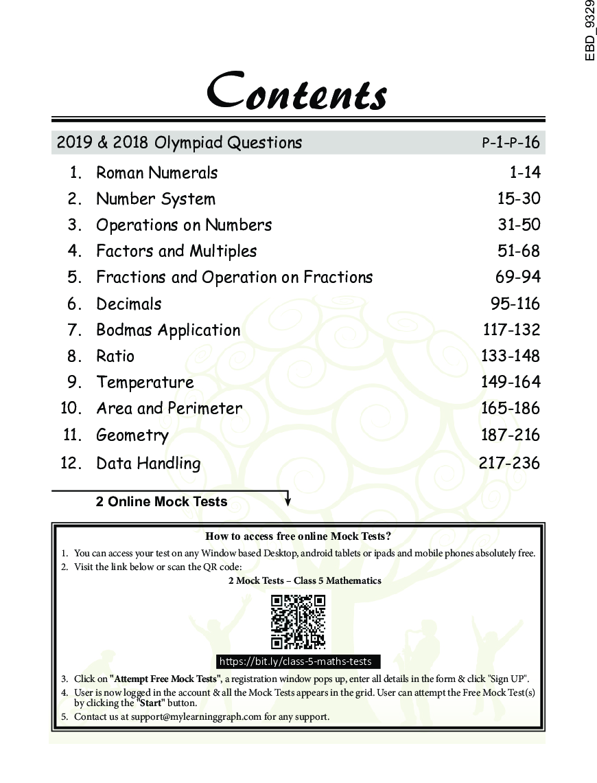 Olympiad Champs Mathematics Class 5 With Past Olympiad Questions 4th Edition - Page 5