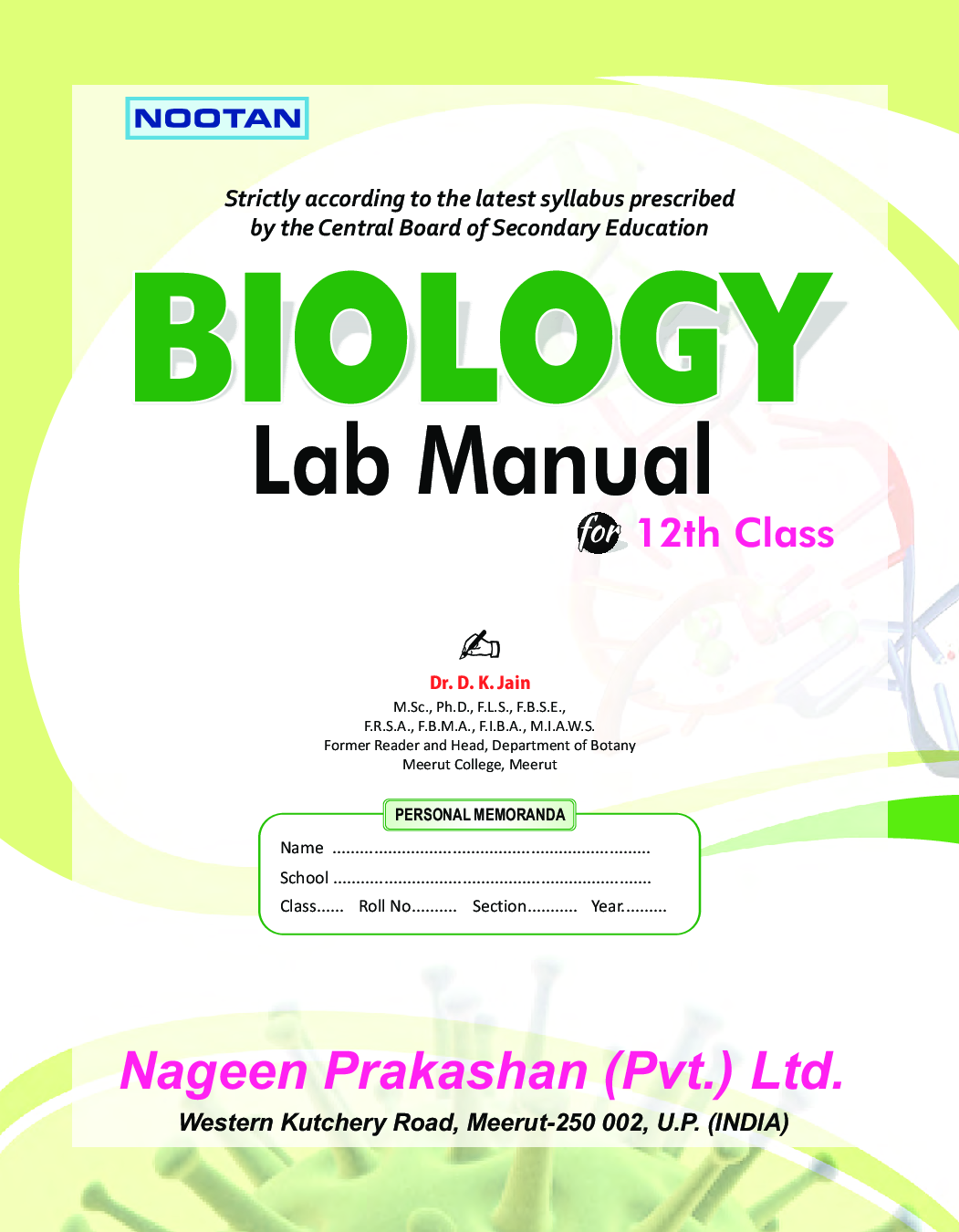 CBSE Biology Lab Manual For Class - XII - Page 2