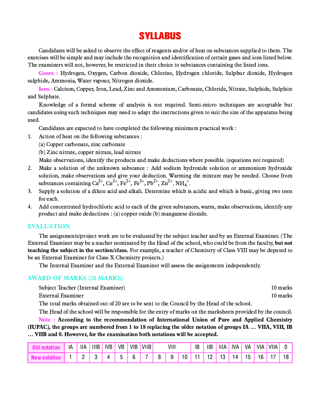 Download ICSE Chemistry Lab Manual For Class 10 PDF Online 2020
